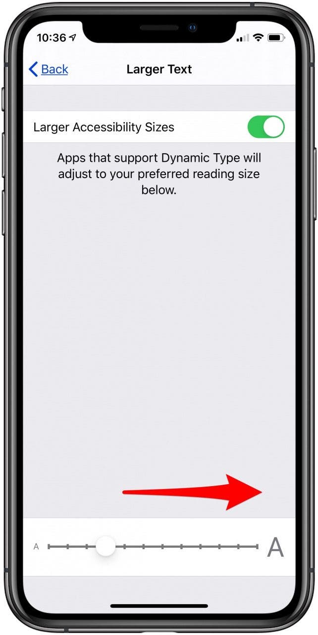 how to make text smaller on iphone