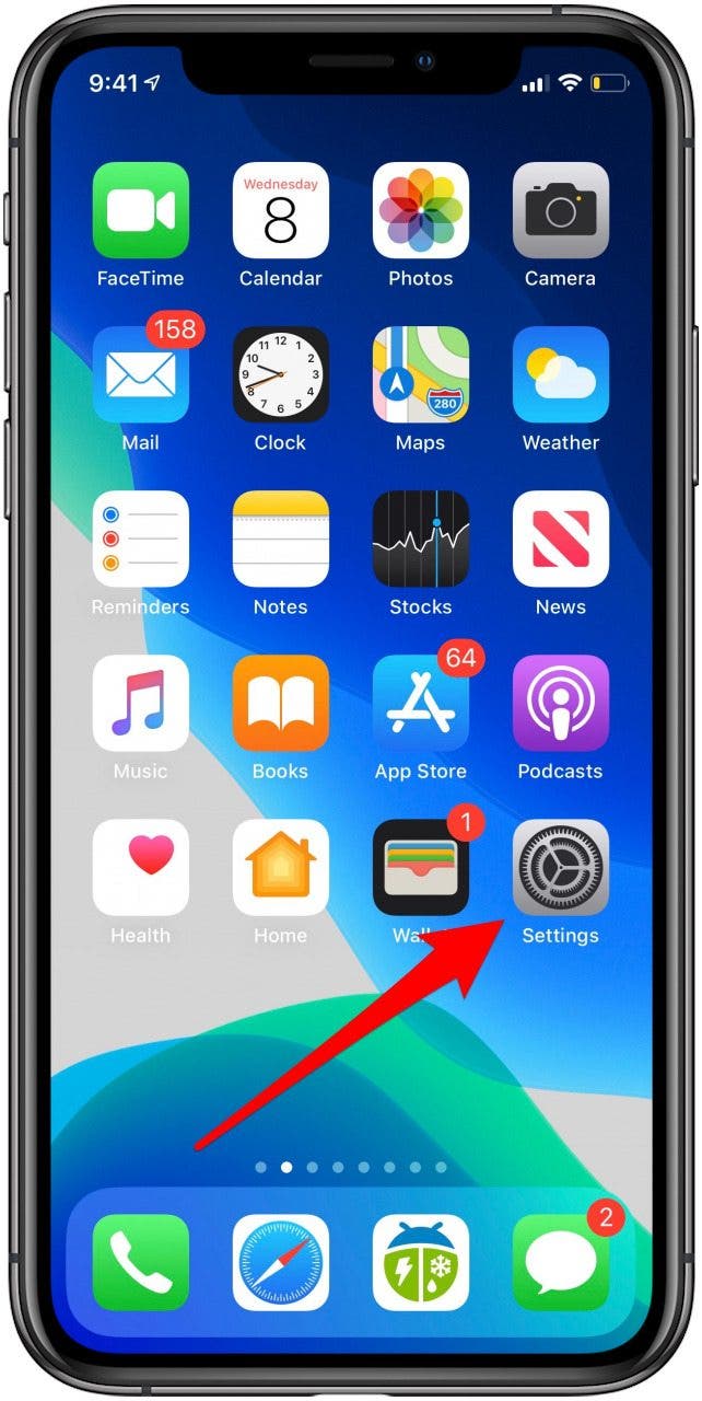 iPhone-Instellingen app