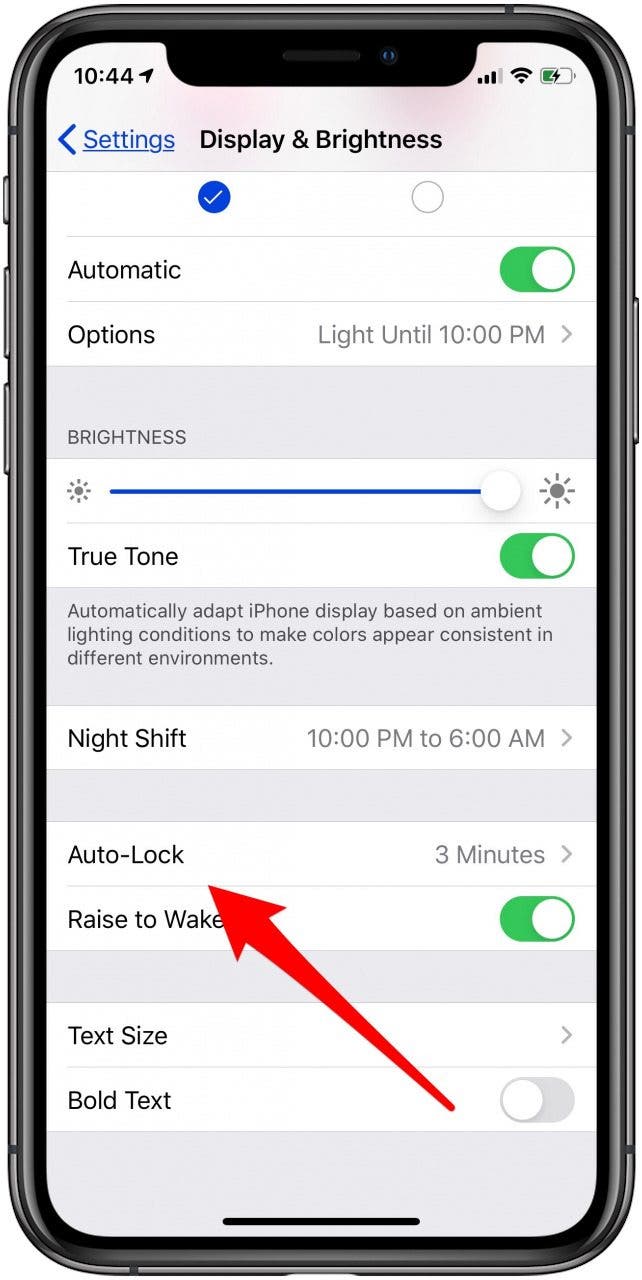 iPhone auto lock