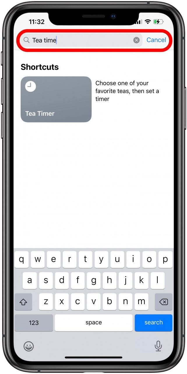 Search for a Starter SHortcut
