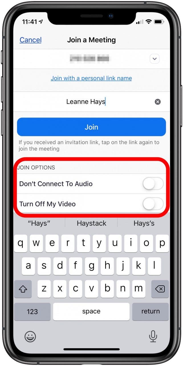 turn off zoom audio and video