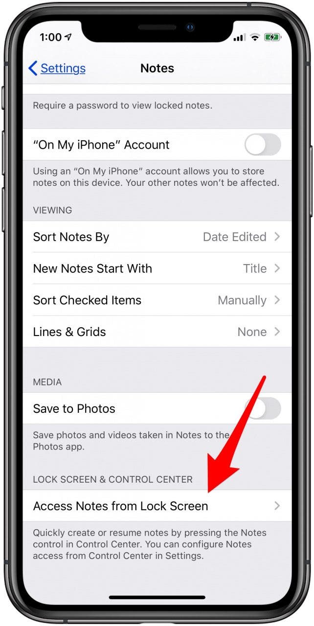 how to put a note on your iphone lock screen