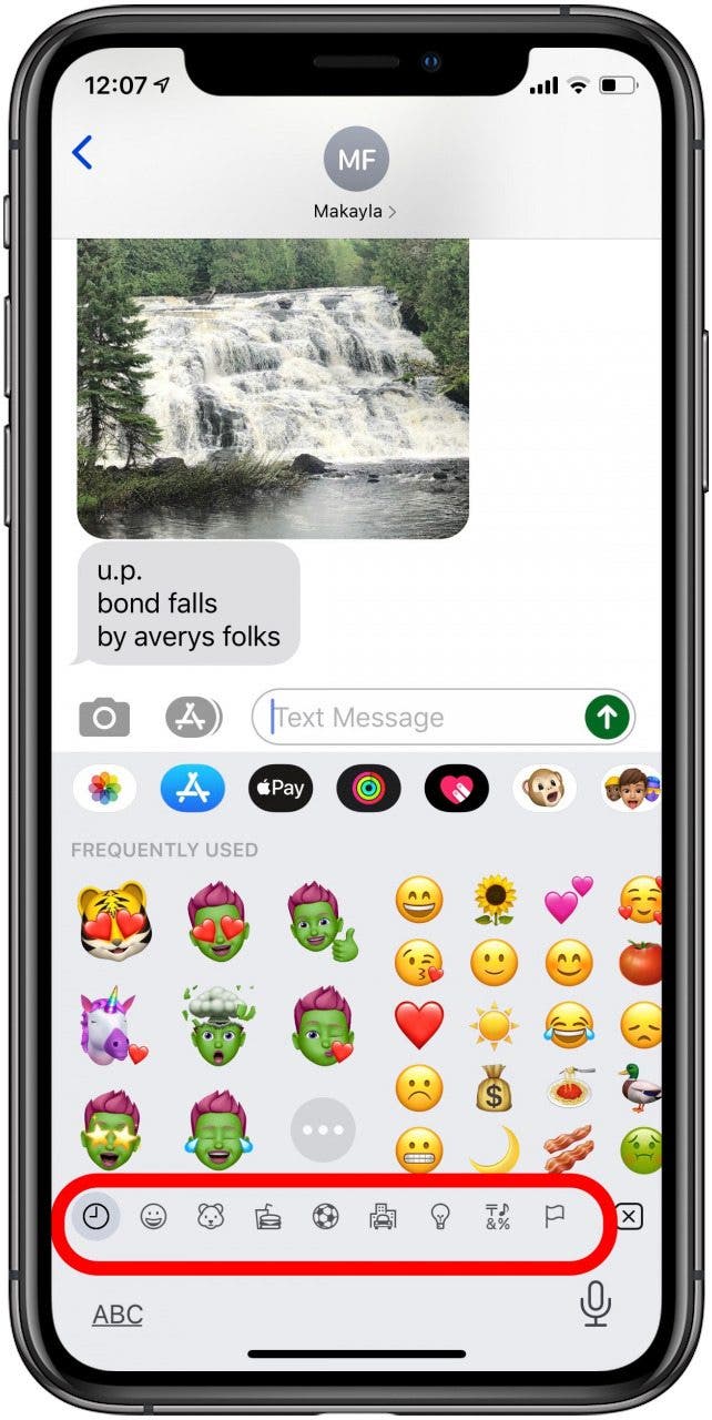 iphone emoji menu