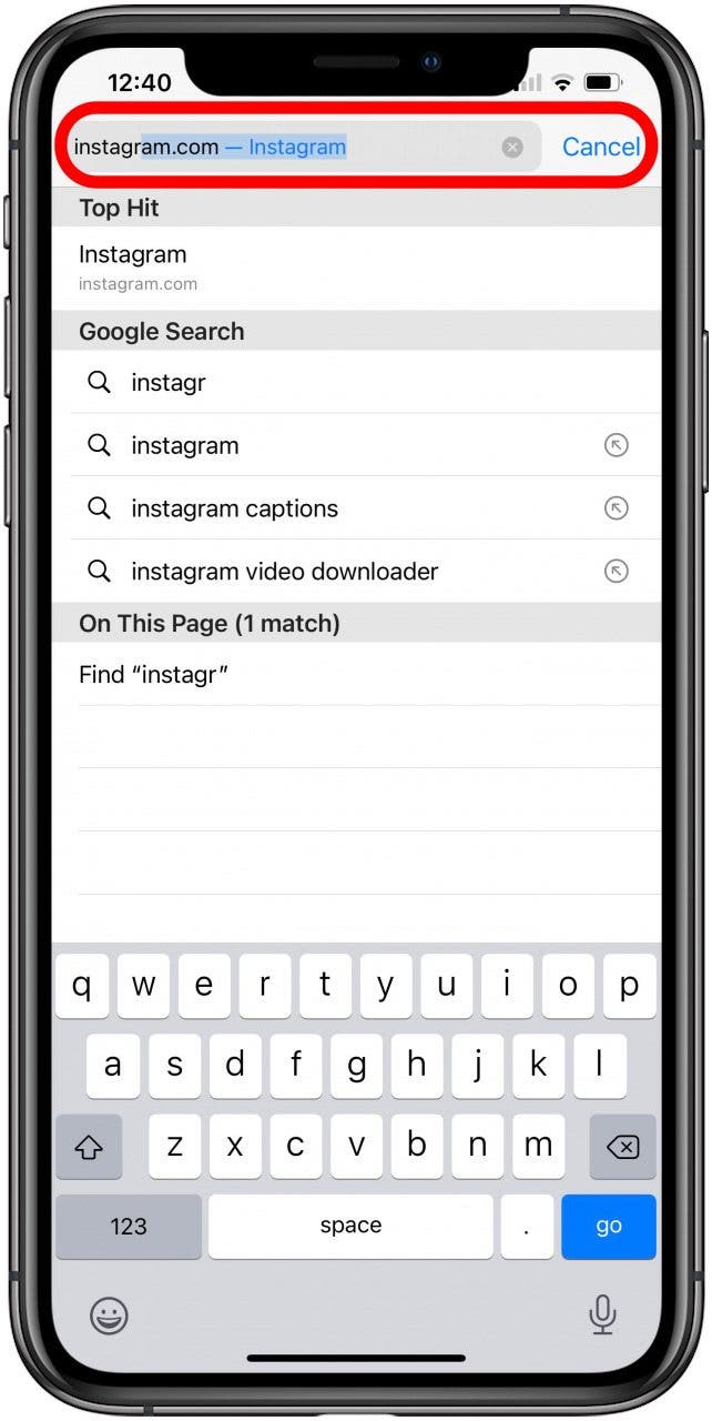 Log into Instagram in the web browser.