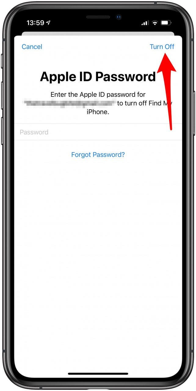 Tap Turn Off to clear your iPhone