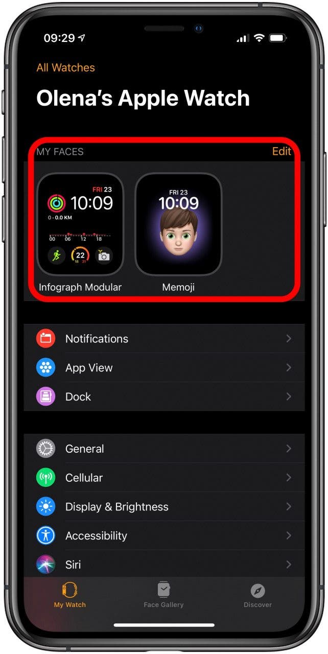 Add Apple Watch faces on your Apple Watch app