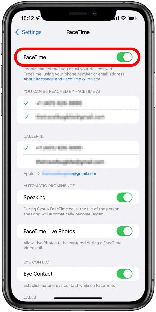 Toggle FaceTime on - imessage says waiting for activation
