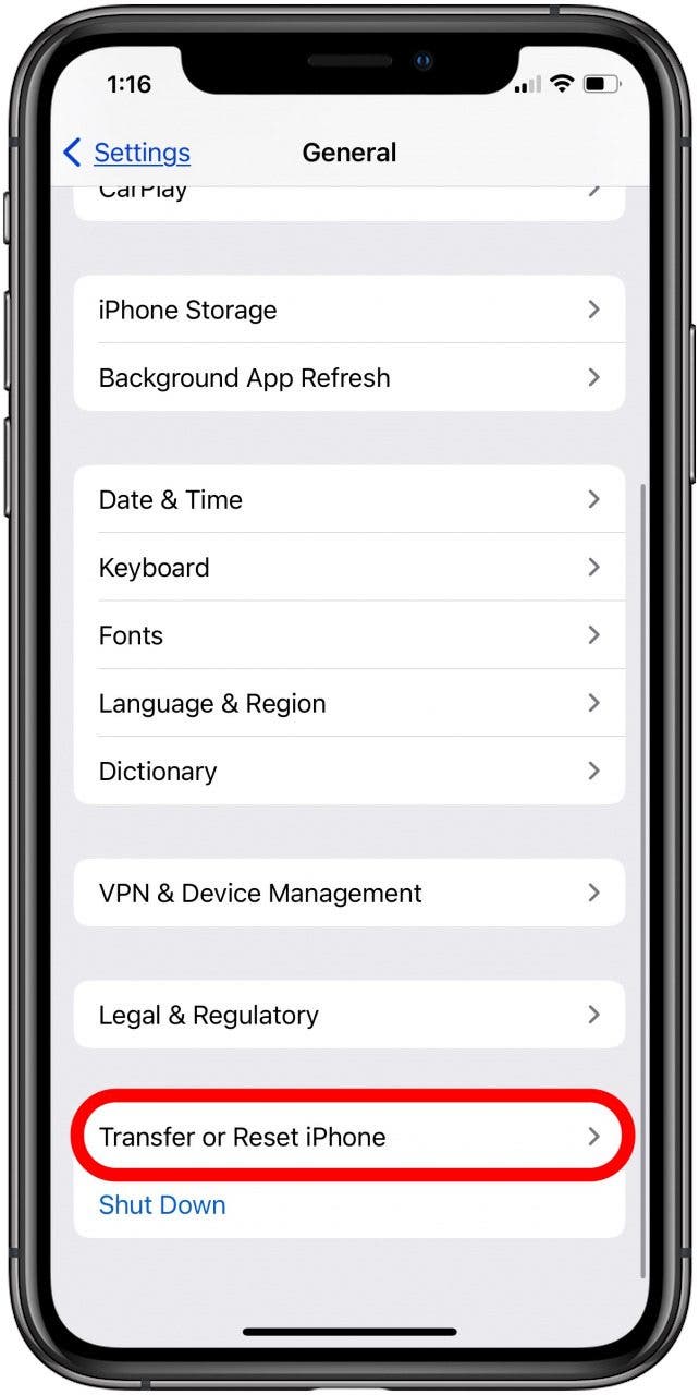 transfer or reset iphone