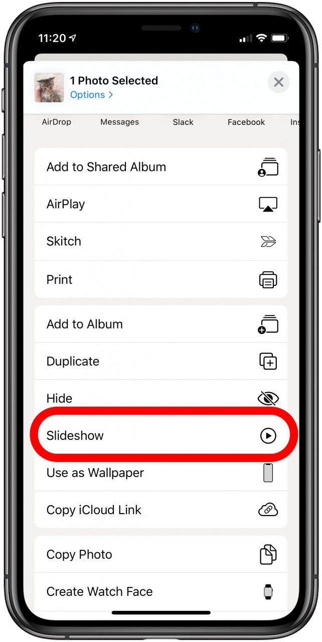 How to Make a Slideshow in the iPhone Photos App