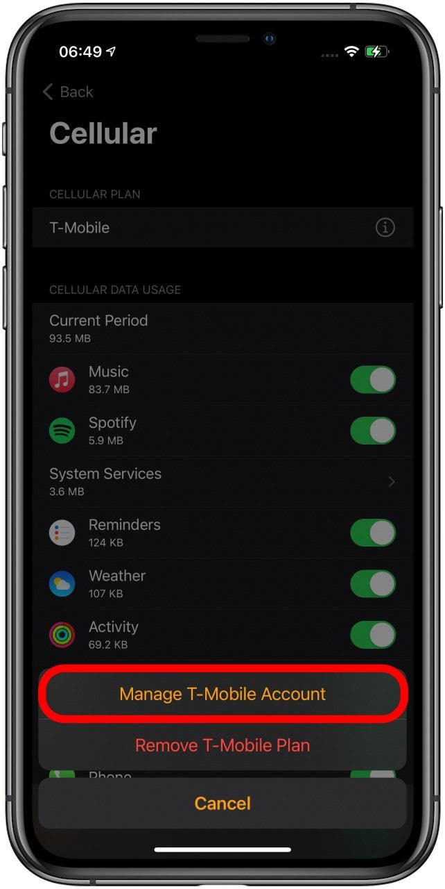 apple watch on phone plan