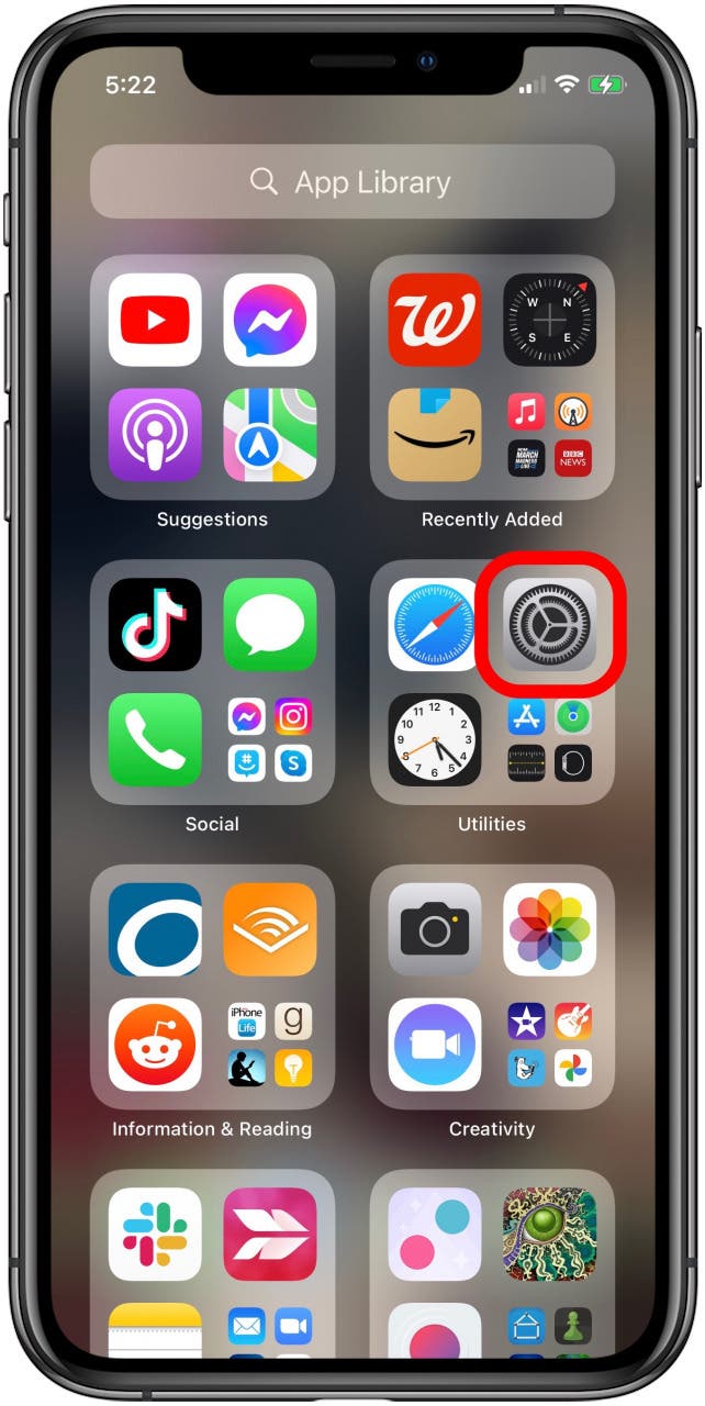 iphone settings app