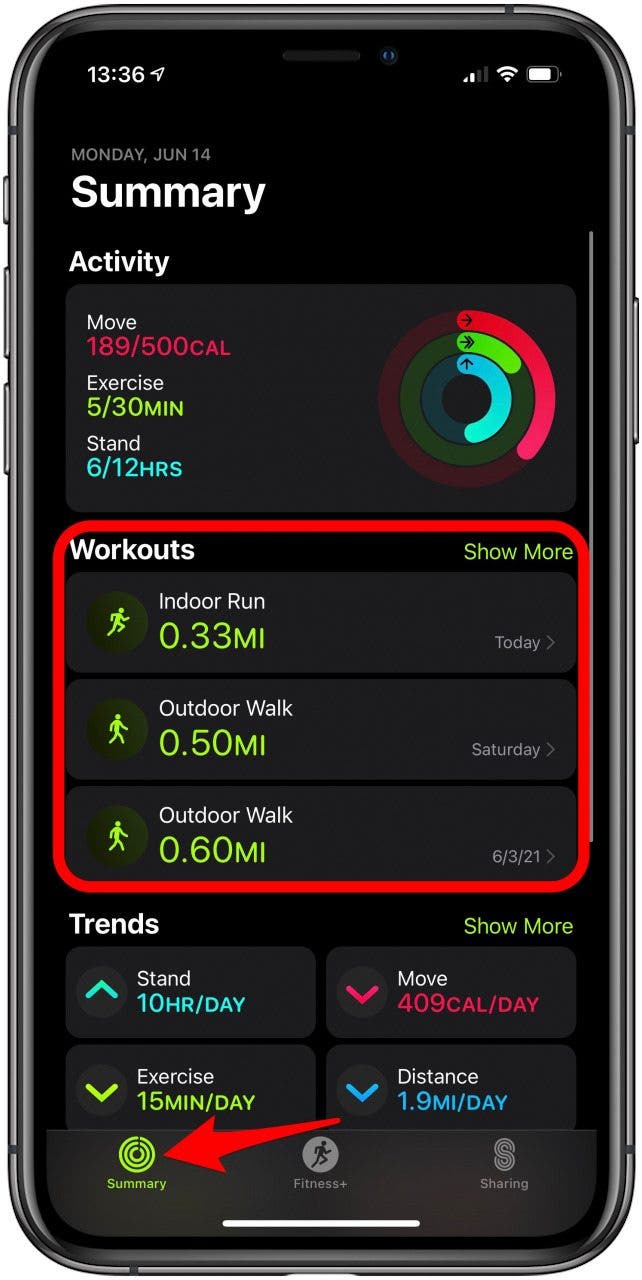 How to See Apple Watch Workouts in the Fitness App on iPhone