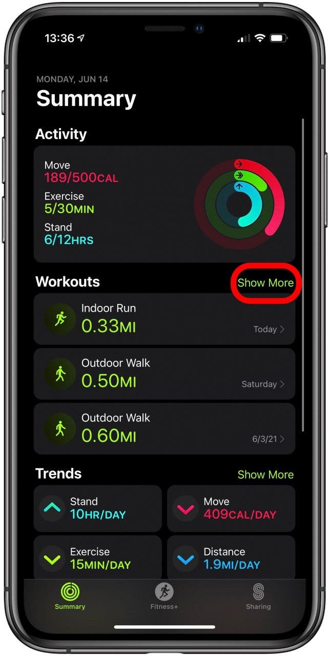 list of apple watch workouts