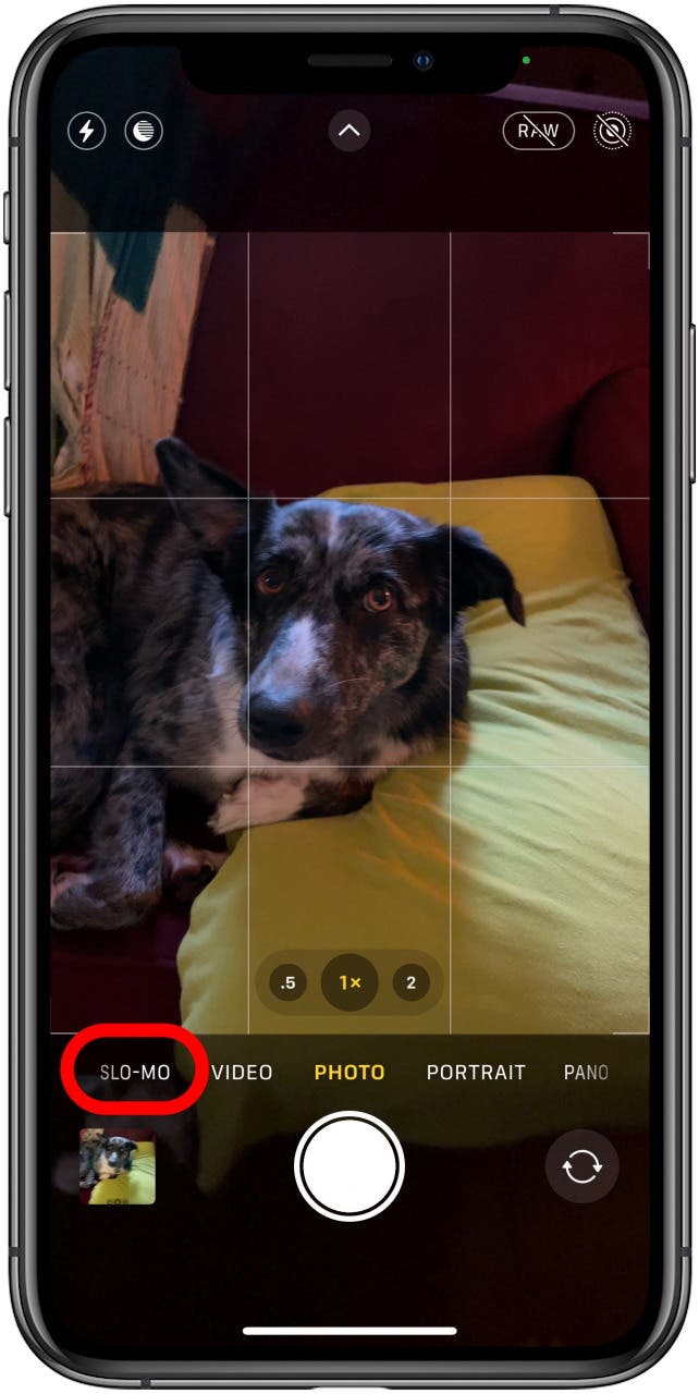 camera slowmo setting