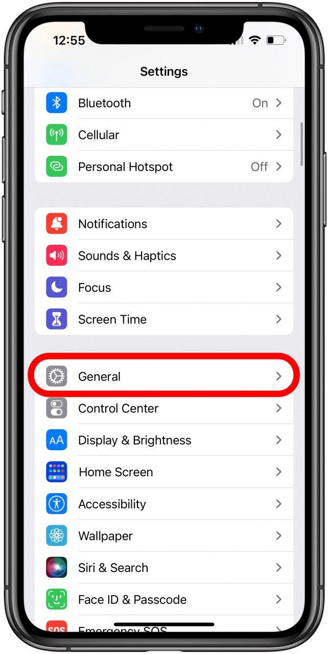 iphone and ipad general settings