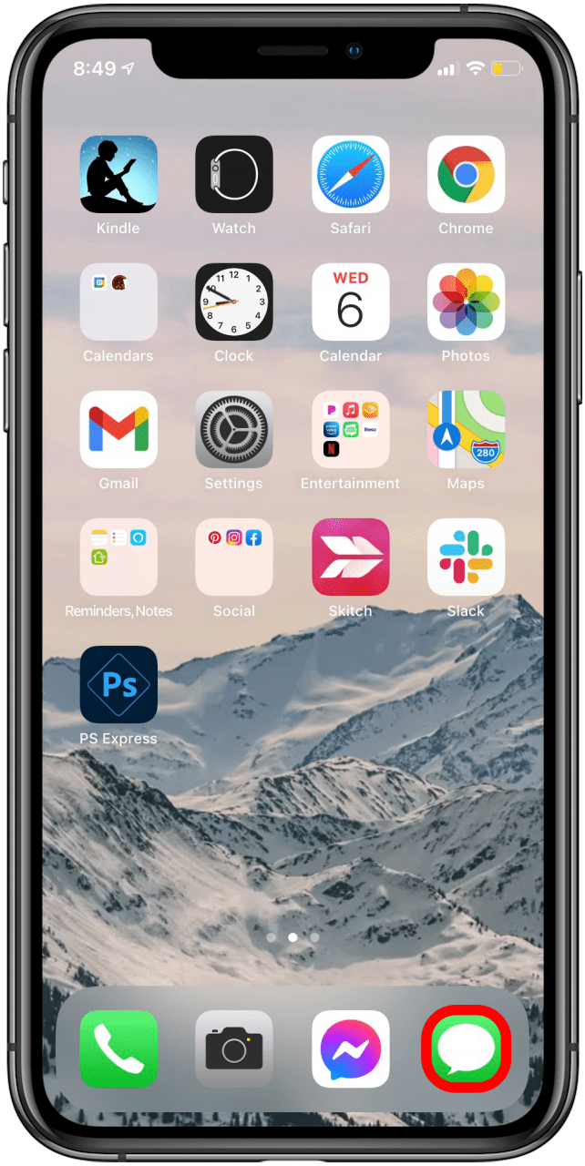 Open the Messages app