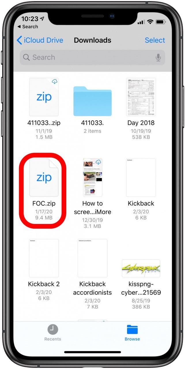 how to unzip files on the iphone in the