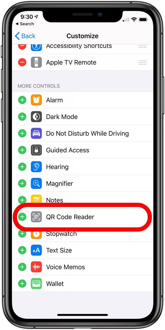 How to Add a QR Scanner to the Control Center on an iPhone