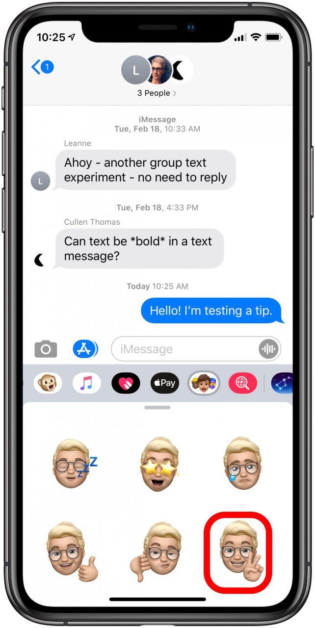 How to Use Memoji Stickers to React to Text Messages