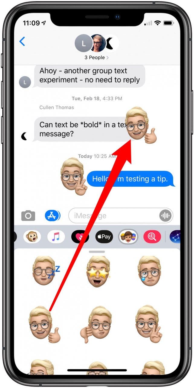 How to Use Memoji Stickers to React to Text Messages