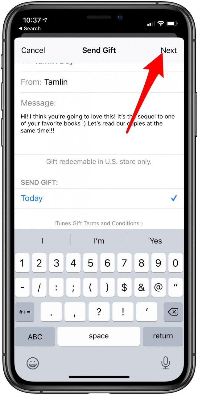How to Send an Apple Book as a Gift
