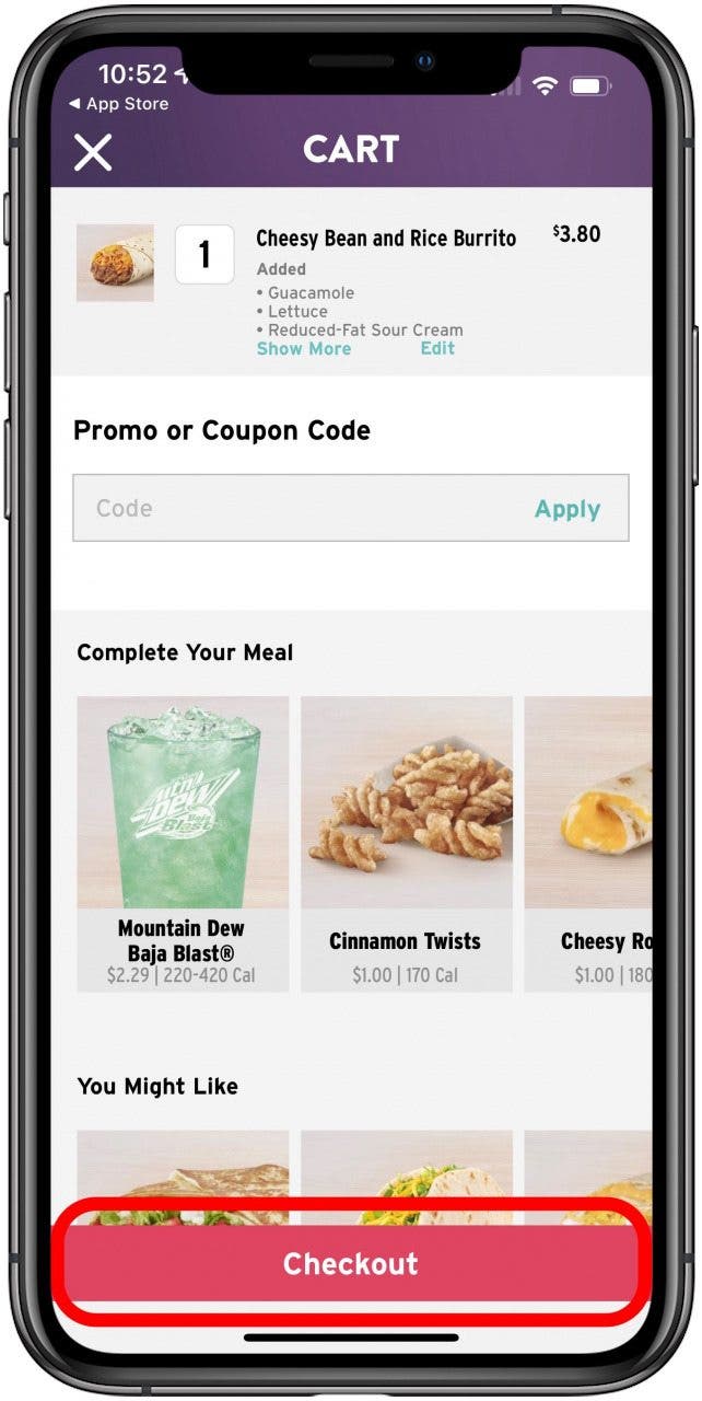 does taco bell accept apple pay tap checkout