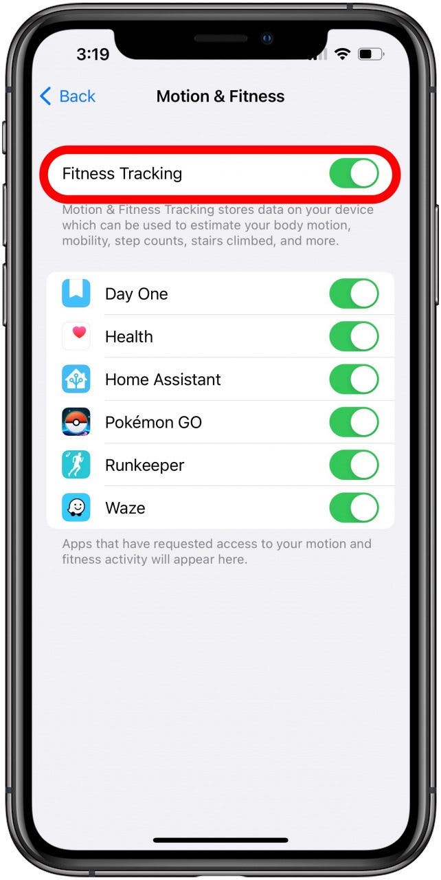 Activity app cheap not tracking steps