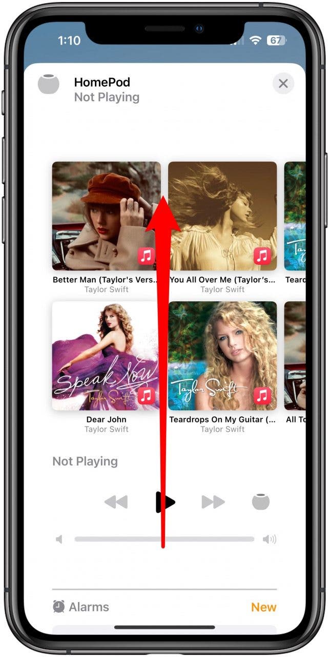 swipe to bottom homepod won't turn on