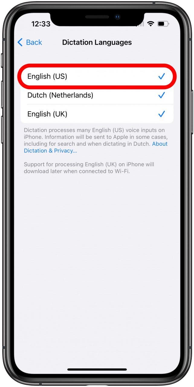 Tap your language