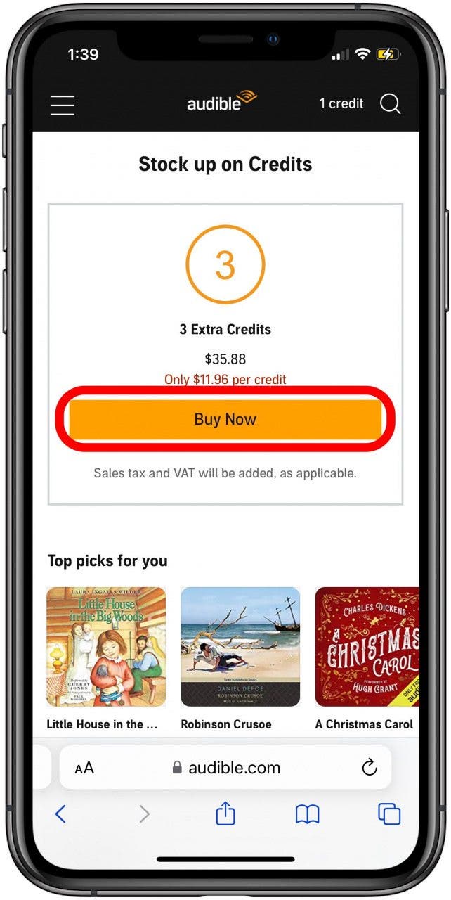 How do i buy audible on iphone discount