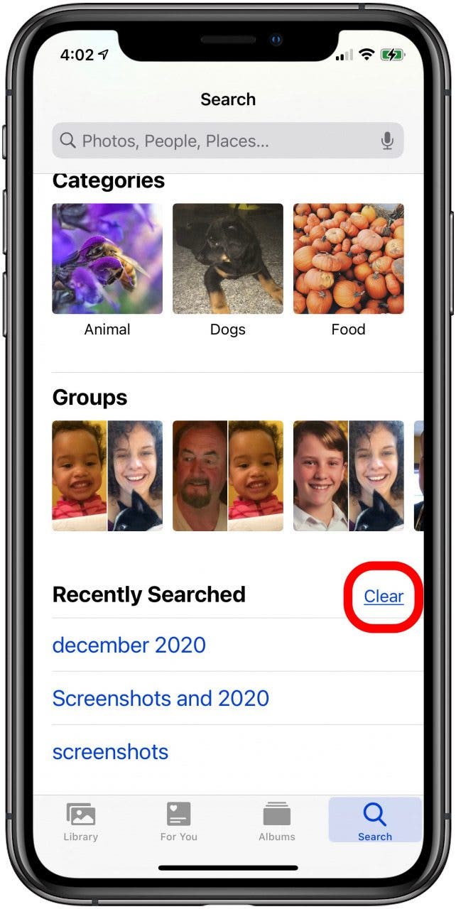 How to Find Recent Searches in the Photos App on iPhone