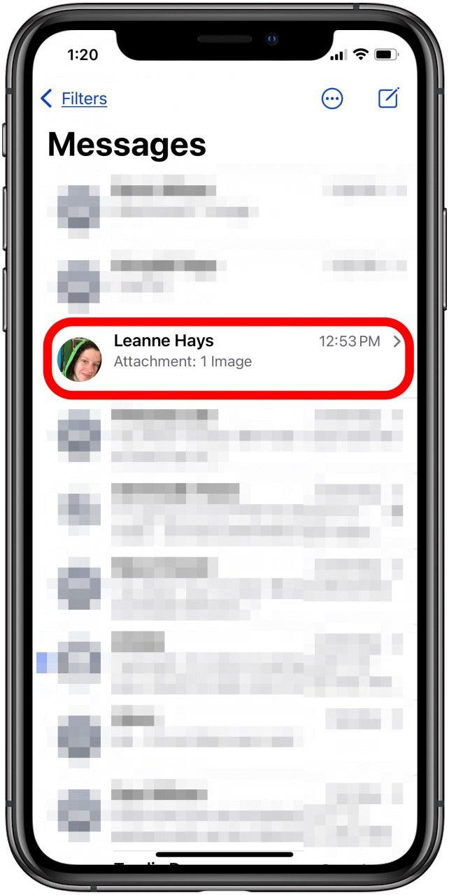 tap the message you want to download gifs from