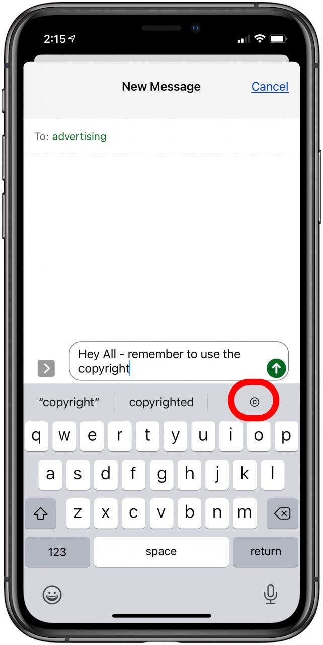 How To Type The Trademark Copyright Symbol On Iphone