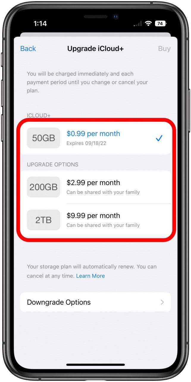 How to Change iCloud Storage Plans & Cancel iCloud Subscriptions in iOS 16
