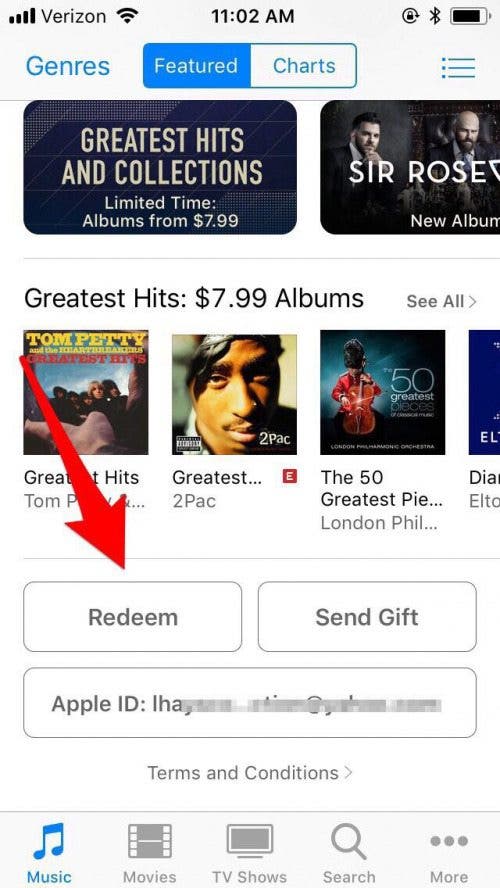 itunes gift card code