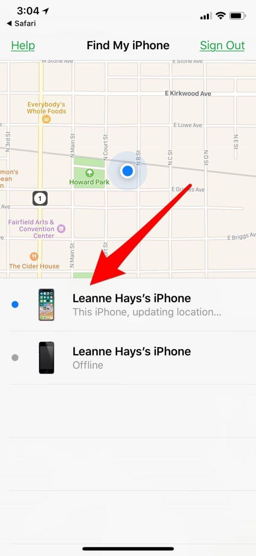 i cloud find my iphone