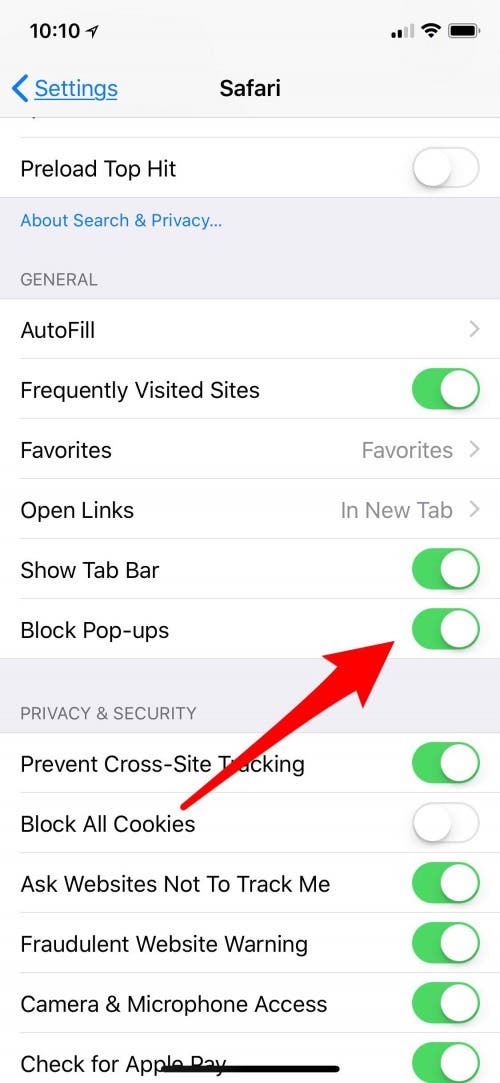 To disable blocker up iphone pop how How to