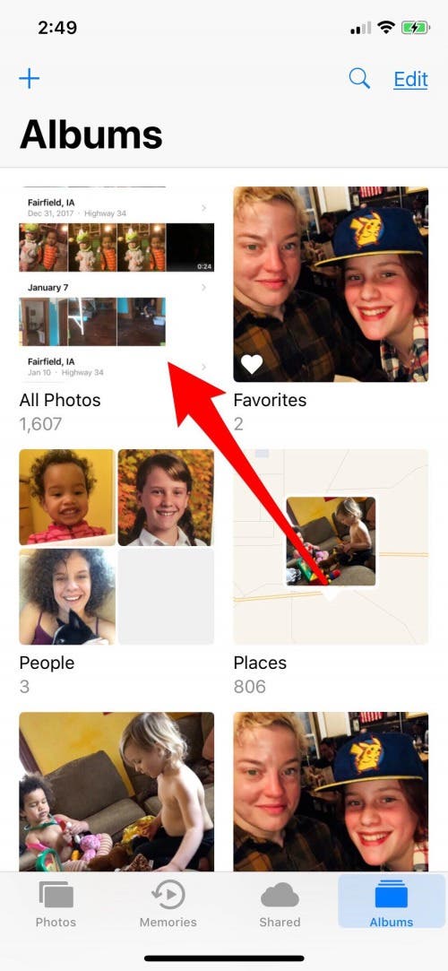 cant delete photos from iphone
