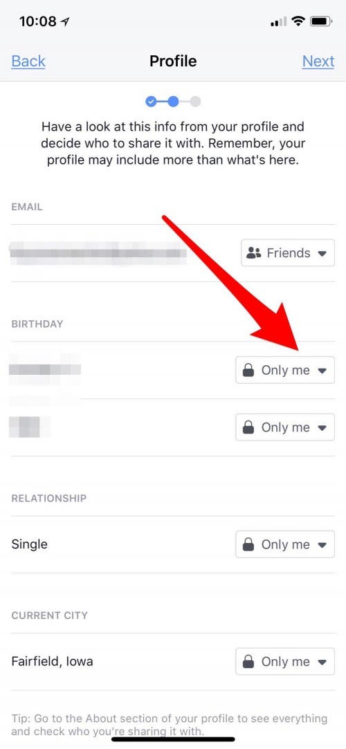 facebook privacy settings