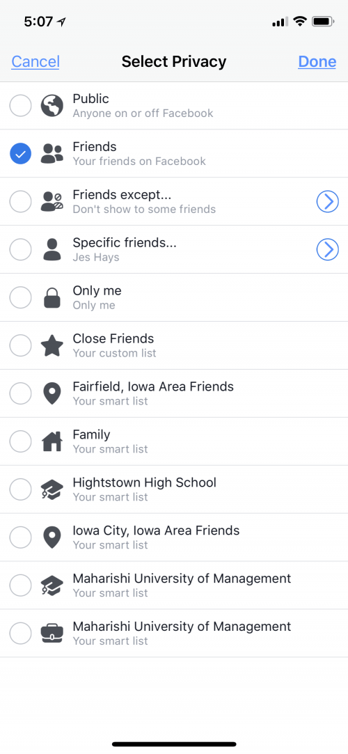 how to make facebook page private