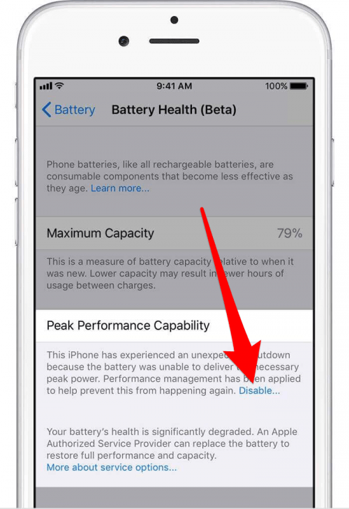 how to turn off iphone throttling