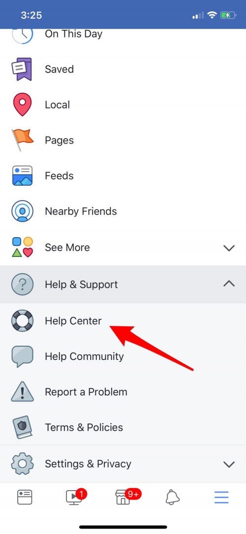 find my facebook account