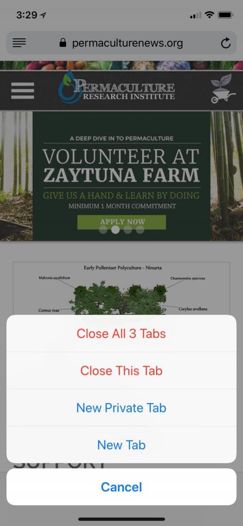close tabs