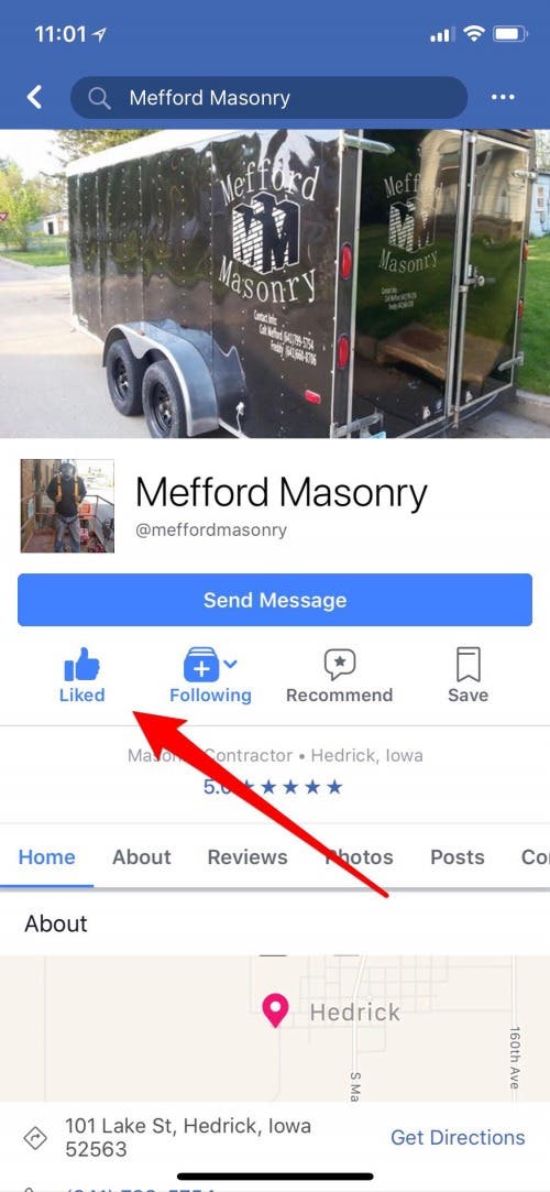 how to unlike pages on facebook with iphone