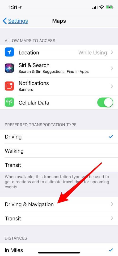 how to turn off tolls on apple maps