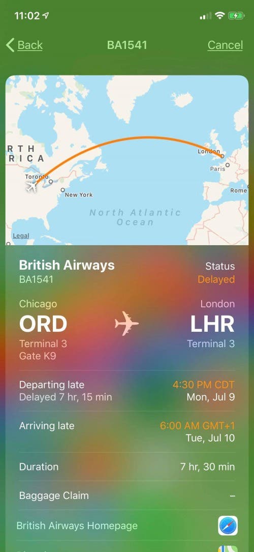 iphone flight tracker