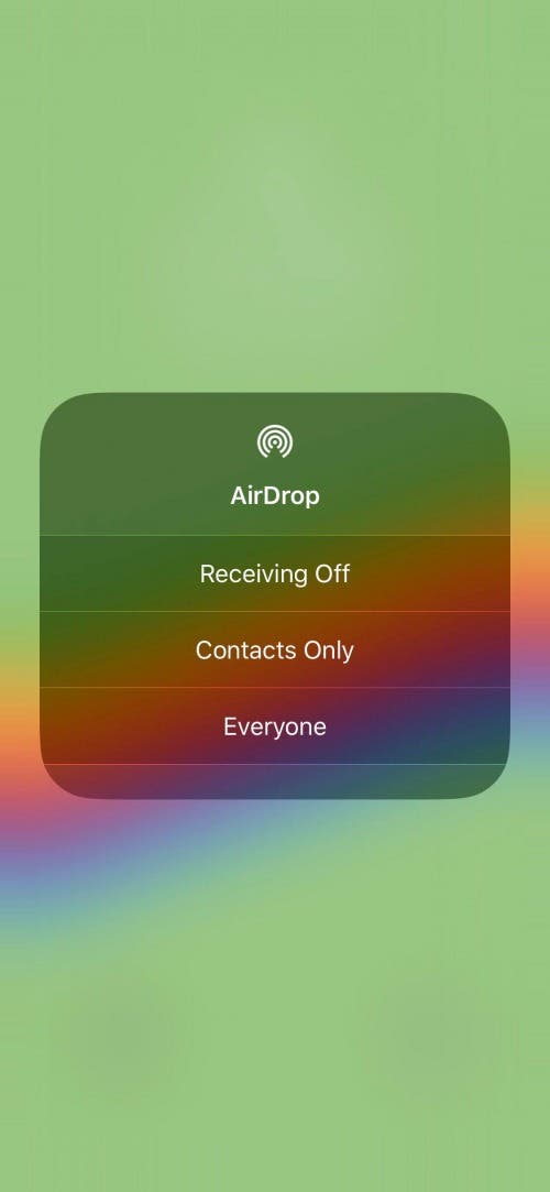 airdrop settings