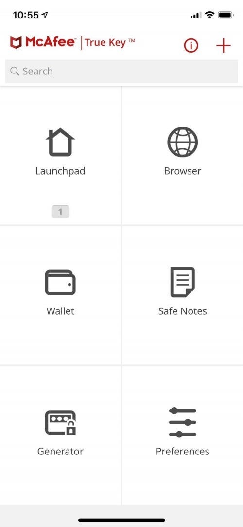 password manager dashboard