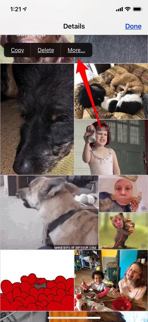 save pictures from message thread
