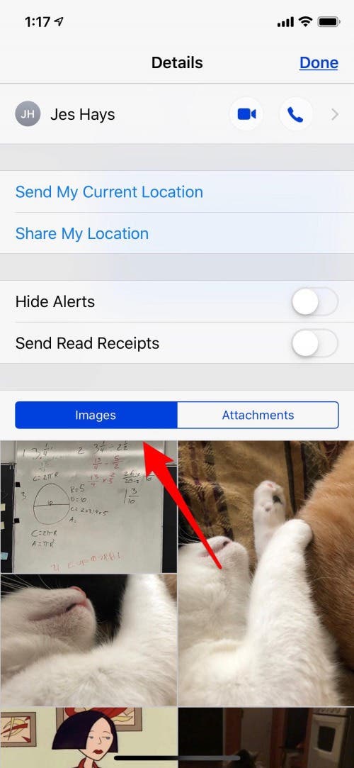 save images from message thread